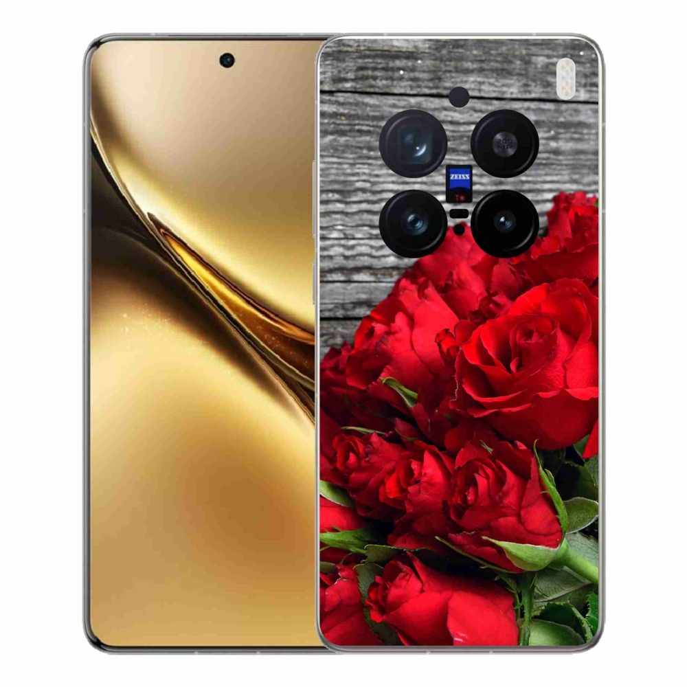 Gélový kryt mmCase na Vivo X200 Pro 5G - červené ruže