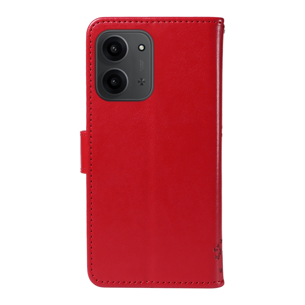Trees knižkové púzdro na Xiaomi Redmi 15C 4G/5G (173mm) - červené