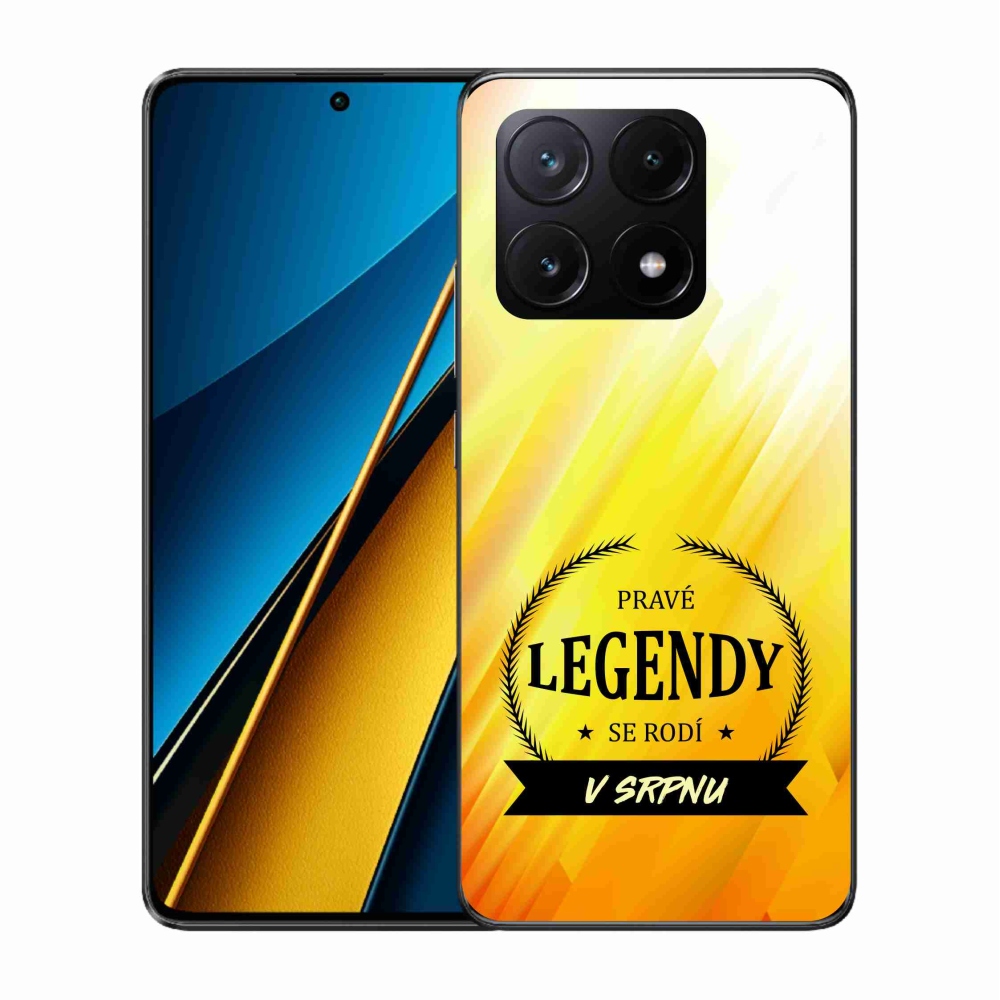 Gélový kryt mmCase na Xiaomi Poco X6 Pro 5G - legendy v auguste žlté pozadie