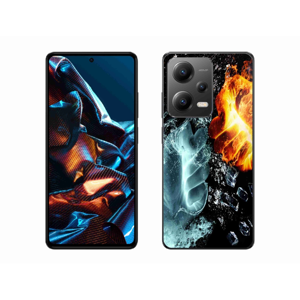 Gélový kryt mmCase na mobil Xiaomi Redmi Note 12 Pro 5G - voda a oheň