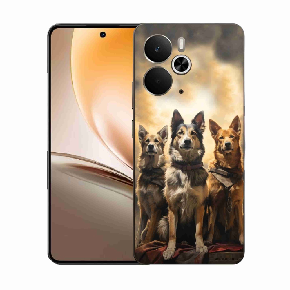 Gélový kryt mmCase na Realme 14 5G - tri psy