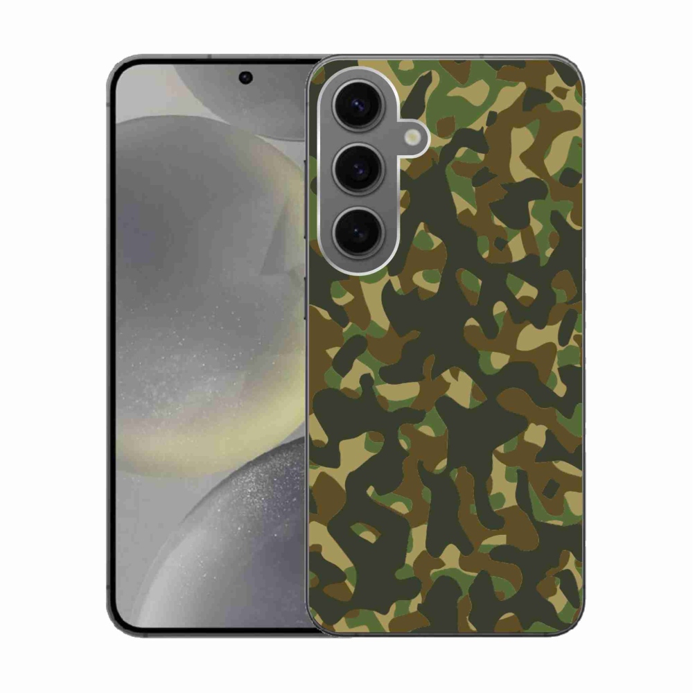 Gélový kryt mmCase na Samsung Galaxy S24 - maskáčový vzor 1