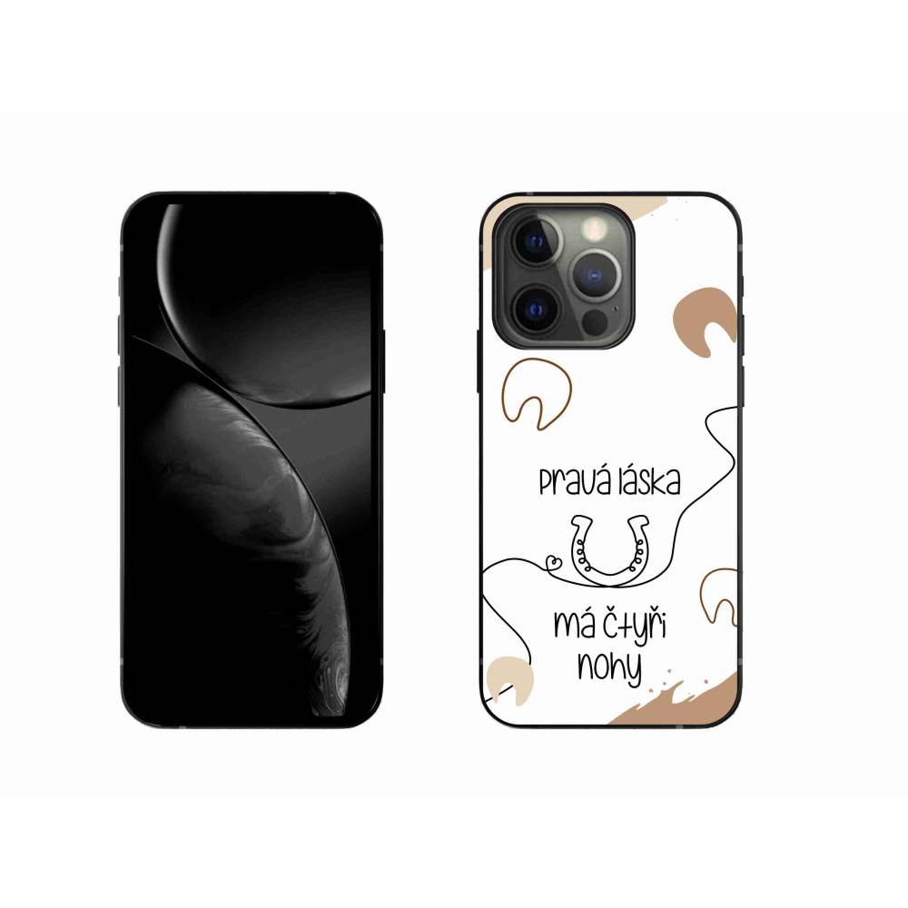 Gélový kryt mmCase na iPhone 13 Pro 6.1 - konský motív biele pozadie
