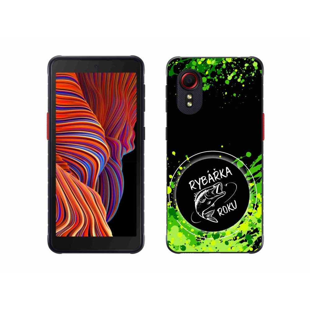 Gélový kryt mmCase na Samsung Galaxy Xcover 5 - rybárka roku čierne pozadie