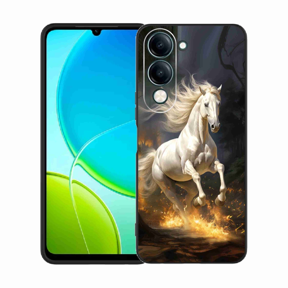 Gélový kryt mmCase na Vivo Y29s 5G - biely kôň 2
