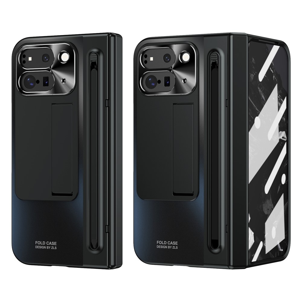 Hinge plastový kryt so stylusom a ochranou displeja na Google Pixel 10 Pro Fold - čierny
