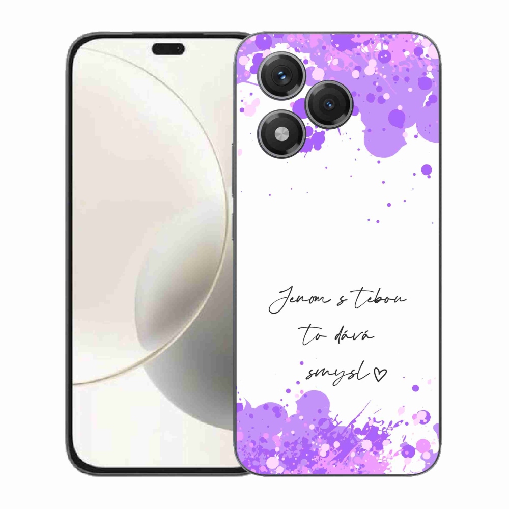 Gélový kryt mmCase na Honor 400 Lite - zamilovaný text biele pozadie