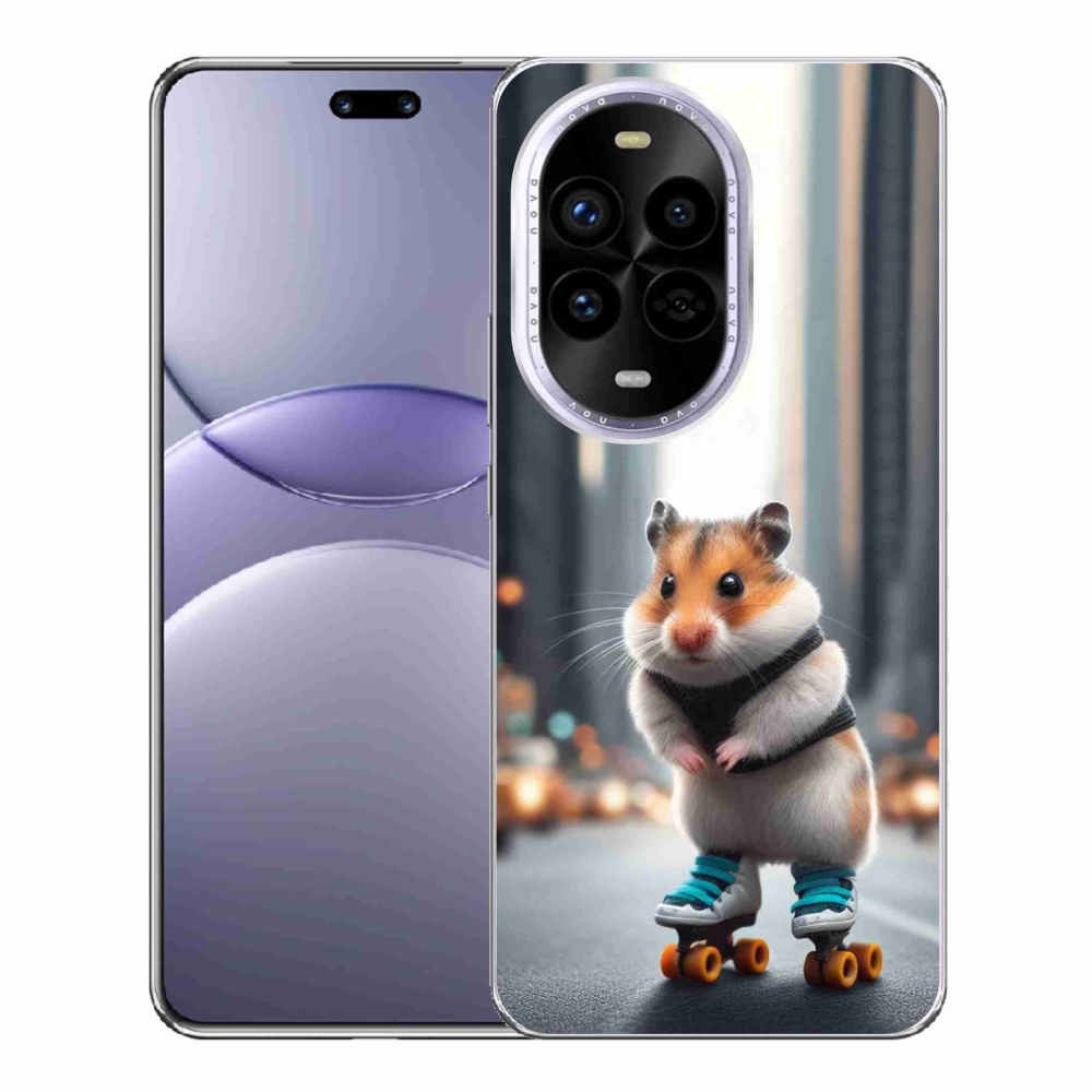Gélový kryt mmCase na Huawei Nova 13 Pro 5G - škrečok na korčuliach