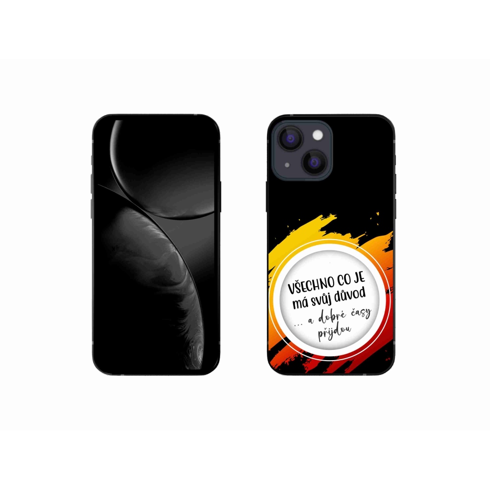 Gélový kryt mmCase na iPhone 13 mini 5.4 - citát 3 čierne pozadie