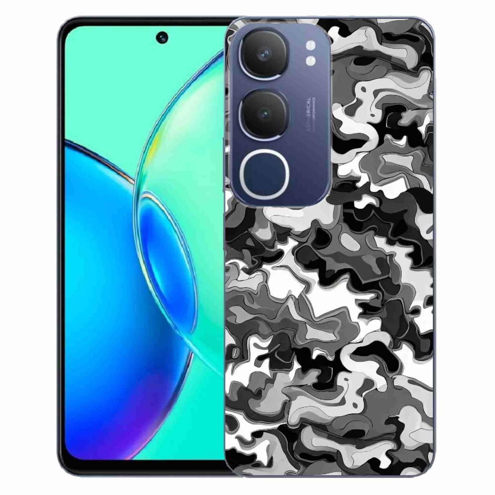 Gélový kryt mmCase na Vivo Y19s - maskáčový vzor 3