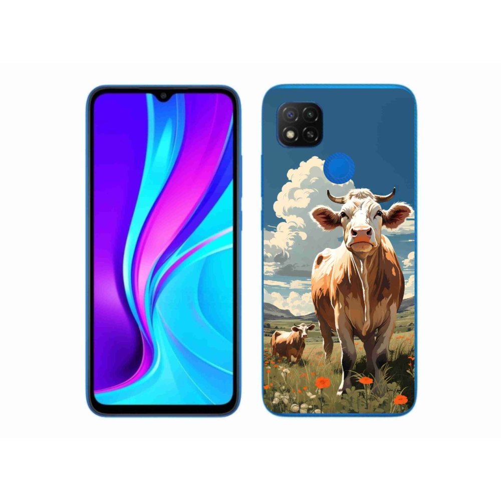 Gelový kryt mmCase na Xiaomi Redmi 9C - krávy na louce