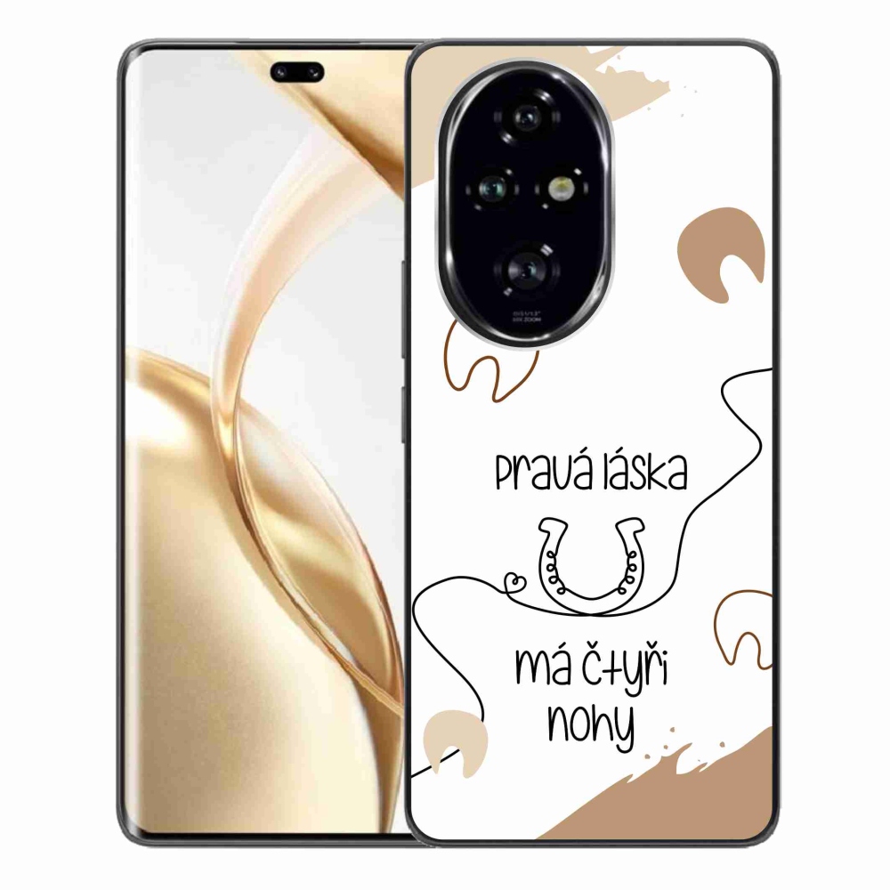 Gélový kryt mmCase na Honor 200 Pro 5G - konský motív biele pozadie