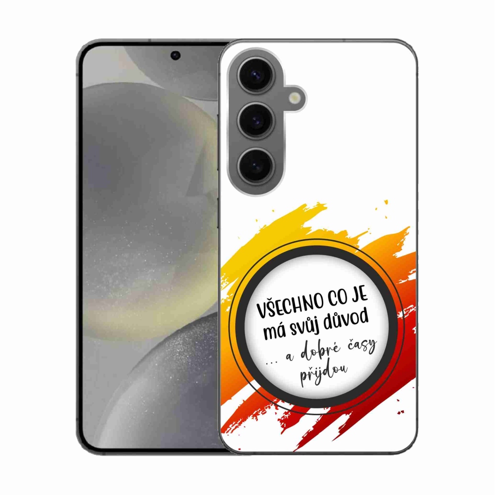 Gélový kryt mmCase na Samsung Galaxy S24 - citát 3 biele pozadie