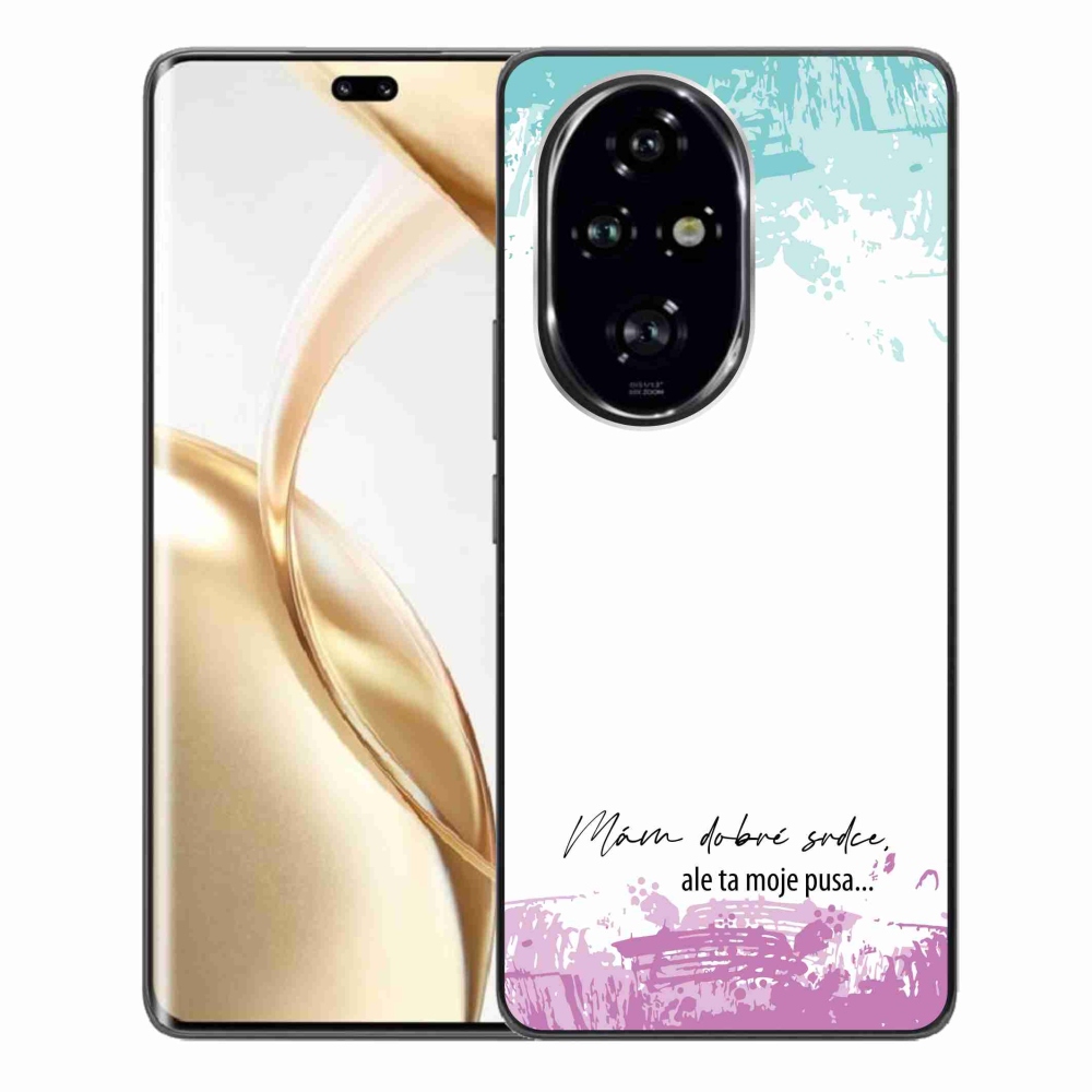 Gélový kryt mmCase na Honor 200 Pro 5G - vtipný text 3 biele pozadie