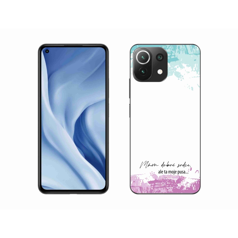 Gélový kryt mmCase na Xiaomi 11 Lite 5G NE - vtipný text 3 biele pozadie