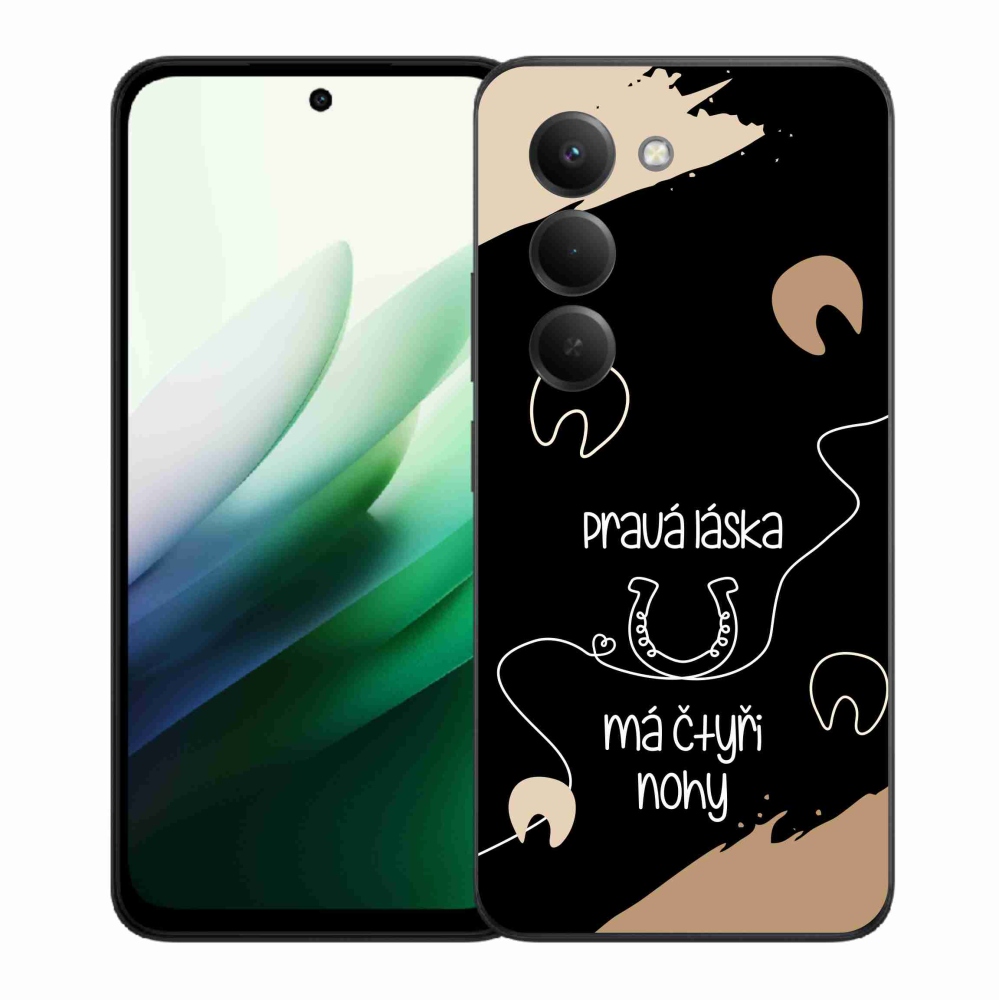 Gélový kryt mmCase na Xiaomi Redmi 15 5G - konský motív čierne pozadie