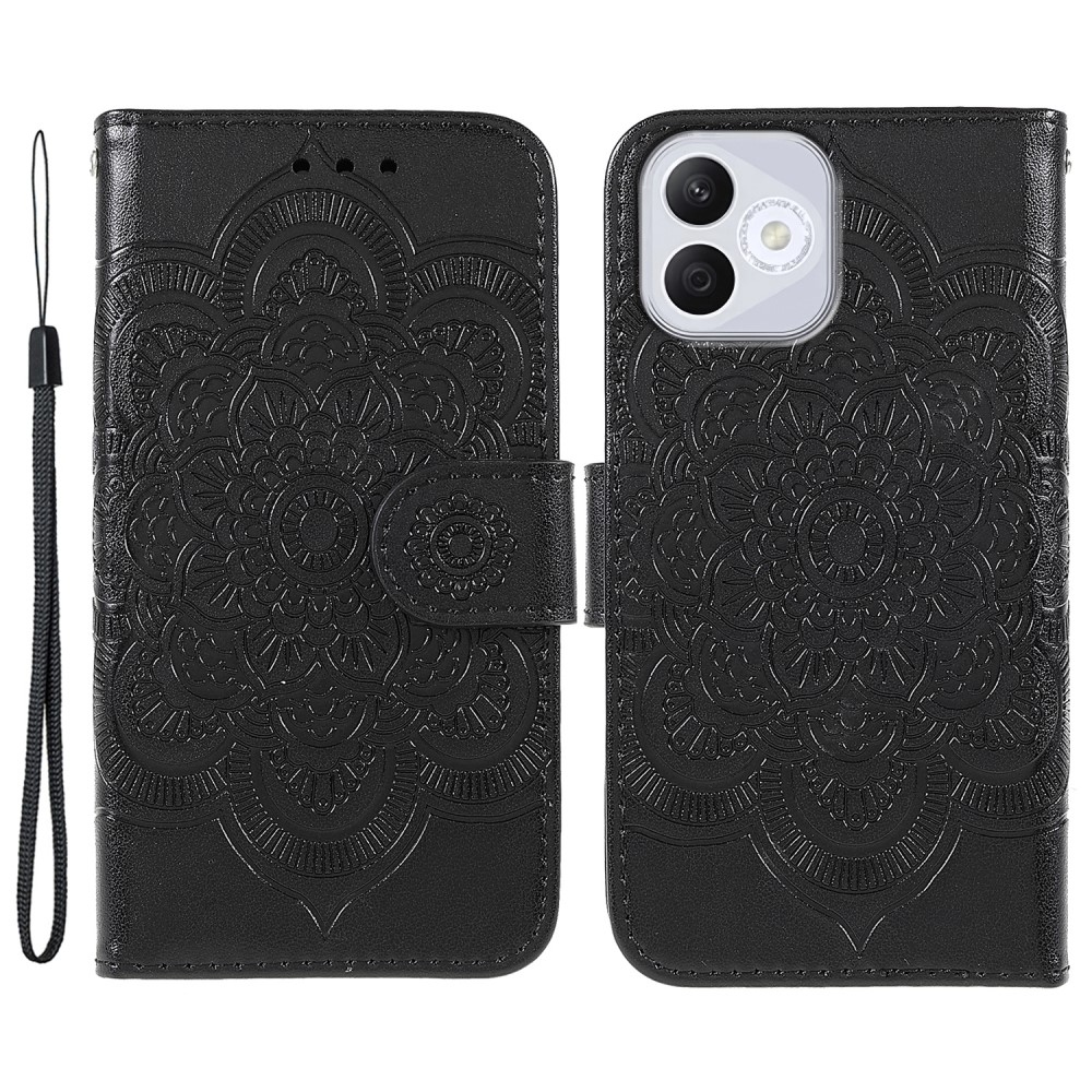 Mandala knižkové puzdro na Honor 400 Lite - čierne