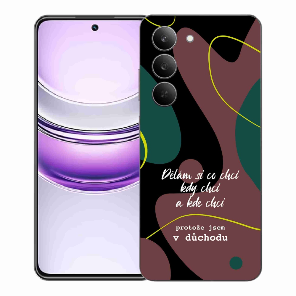 Gélový kryt mmCase na Realme 14x 5G - vtipný text 10 čierne pozadie