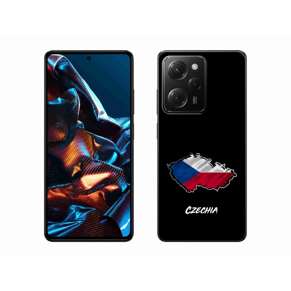 Gélový kryt mmCase na Xiaomi Poco X5 Pro 5G - Czechia čierne pozadie