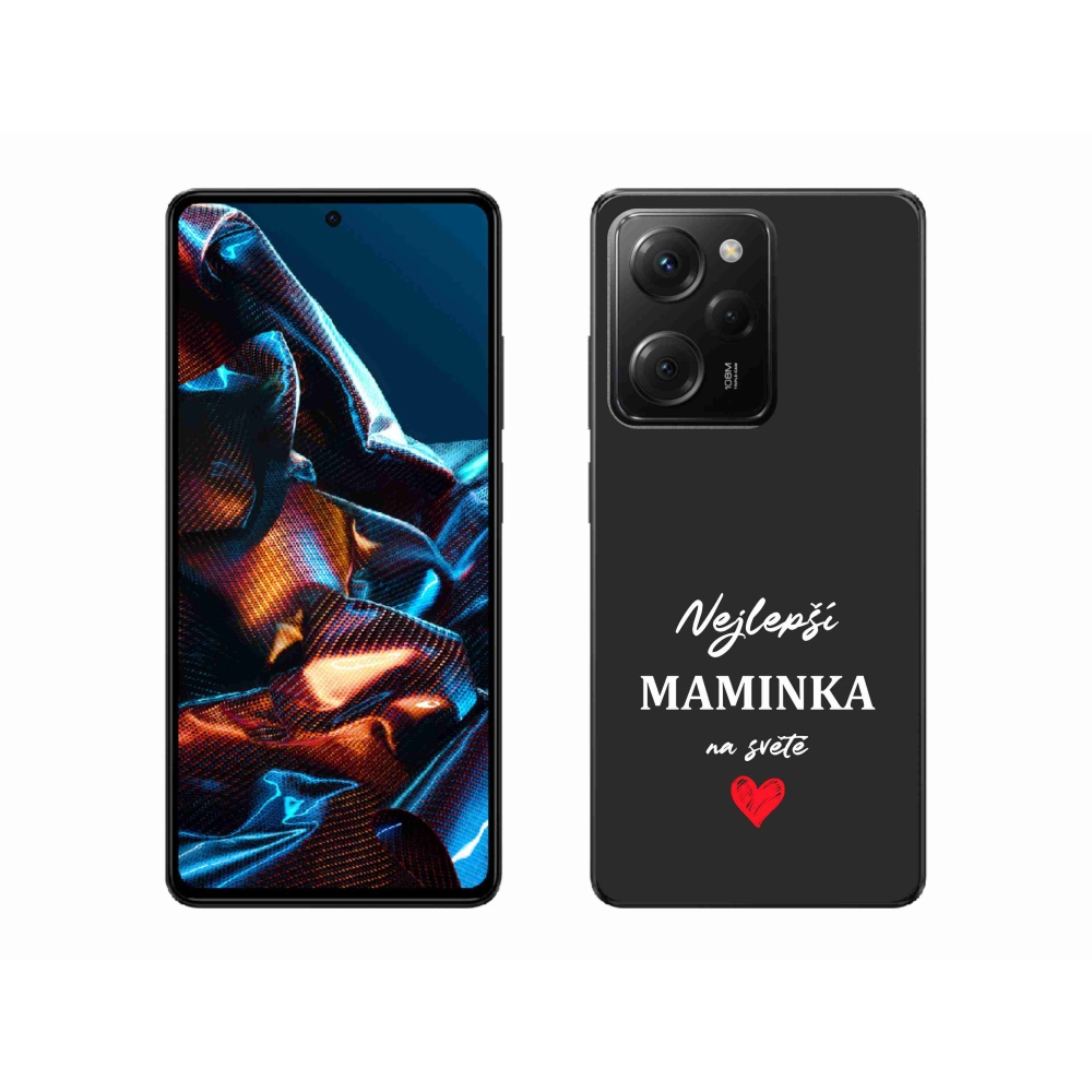 Gélový kryt mmCase na Xiaomi Poco X5 Pro 5G - najlepšia mamička 1 čierne pozadie