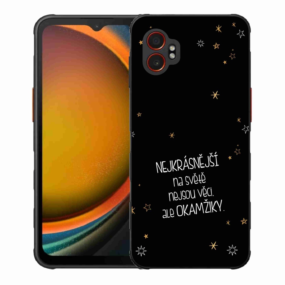 Gélový kryt mmCase na Samsung Galaxy Xcover 7 Pro - citát 4 čierne pozadie