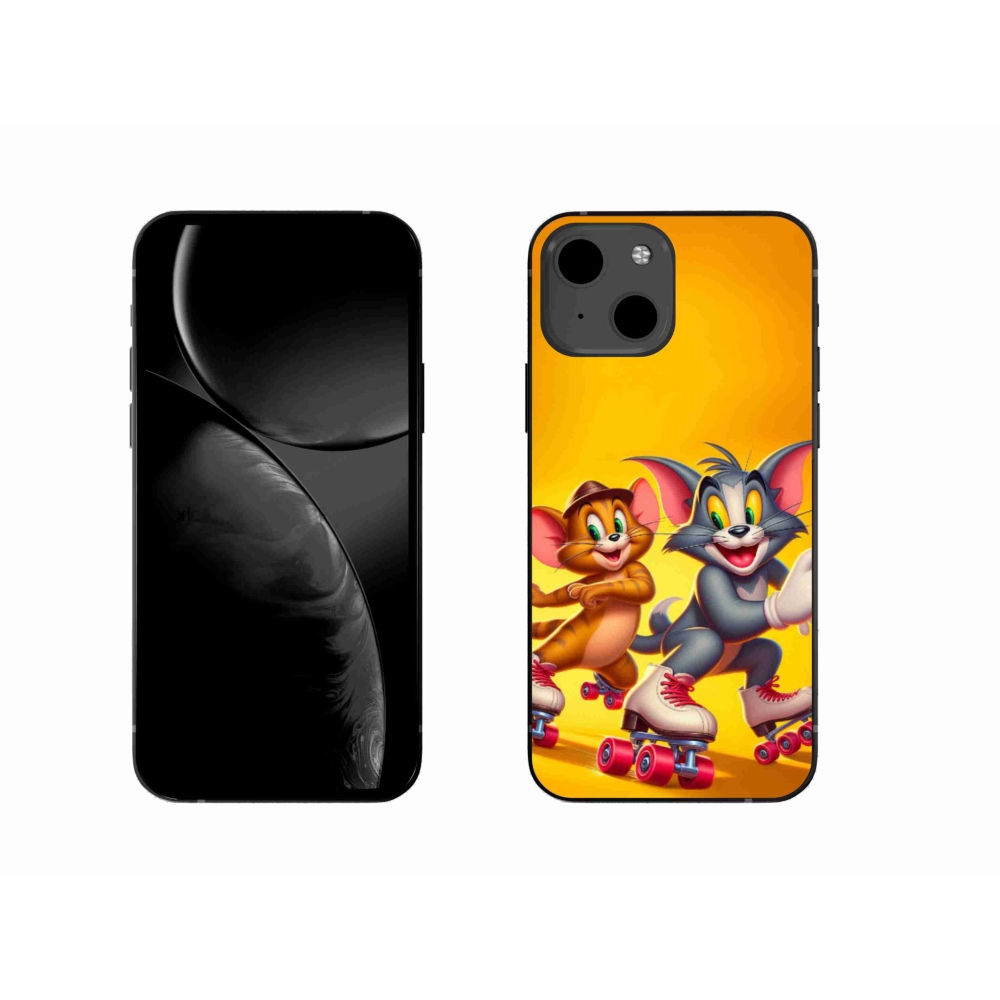 Gélový kryt mmCase na iPhone 13 6.1 - tom a jerry