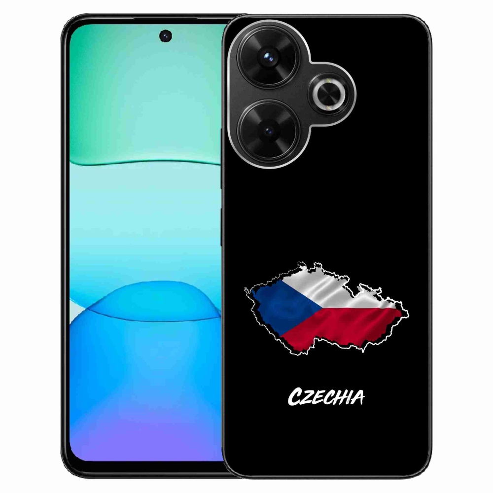 Gélový kryt mmCase na Xiaomi Redmi 13 4G/Poco M6 4G - Czechia čierne pozadie