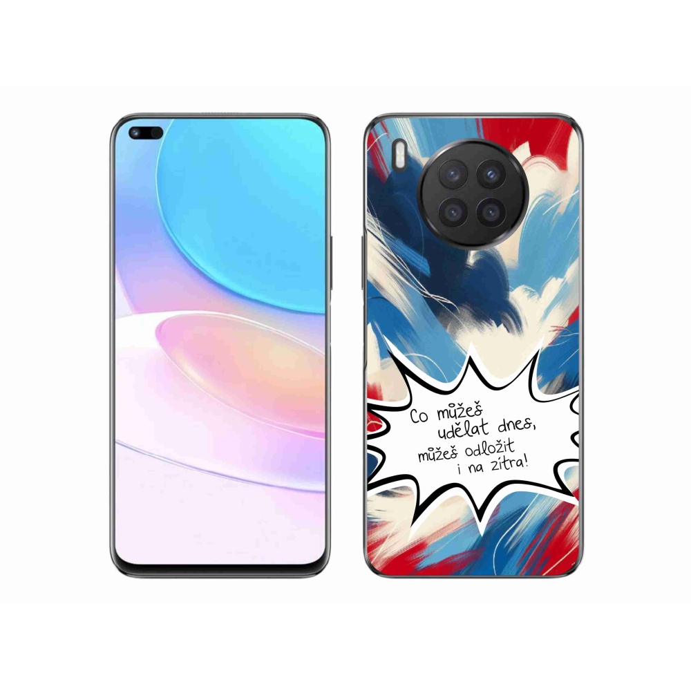 Gélový kryt mmCase na Honor 50 Lite - vtipný text 9 biele pozadie