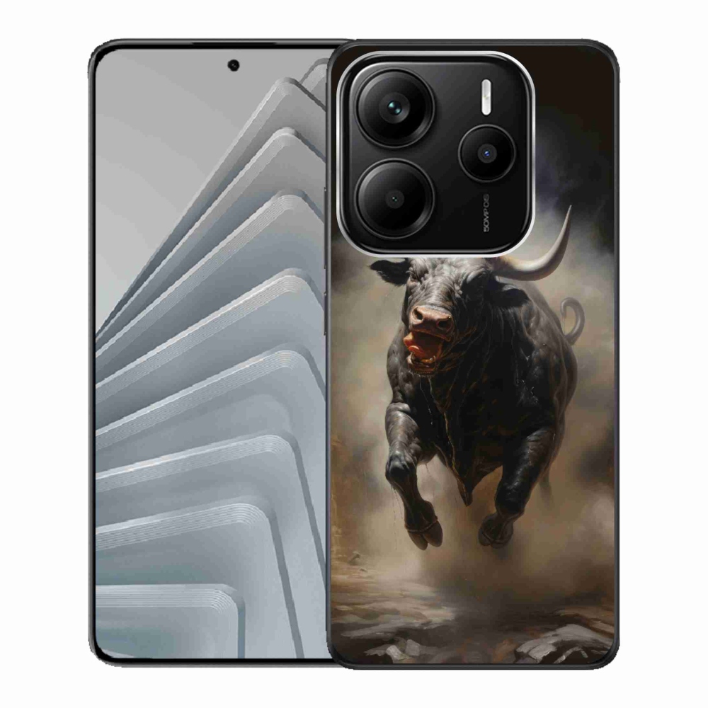 Gélový kryt mmCase na Xiaomi Redmi Note 14 5G - rozzuřený býk