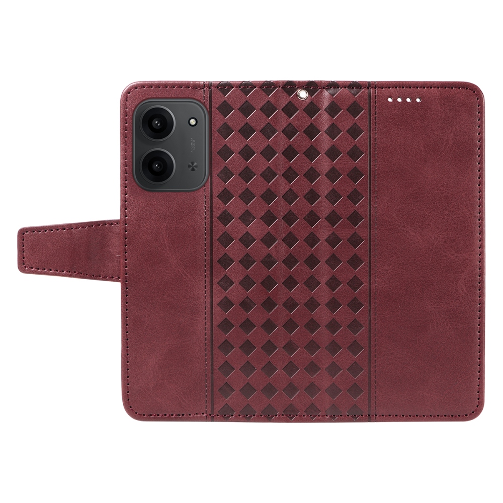Grids knižkové púzdro na Xiaomi Redmi 15C 4G/5G (173mm) - vínové