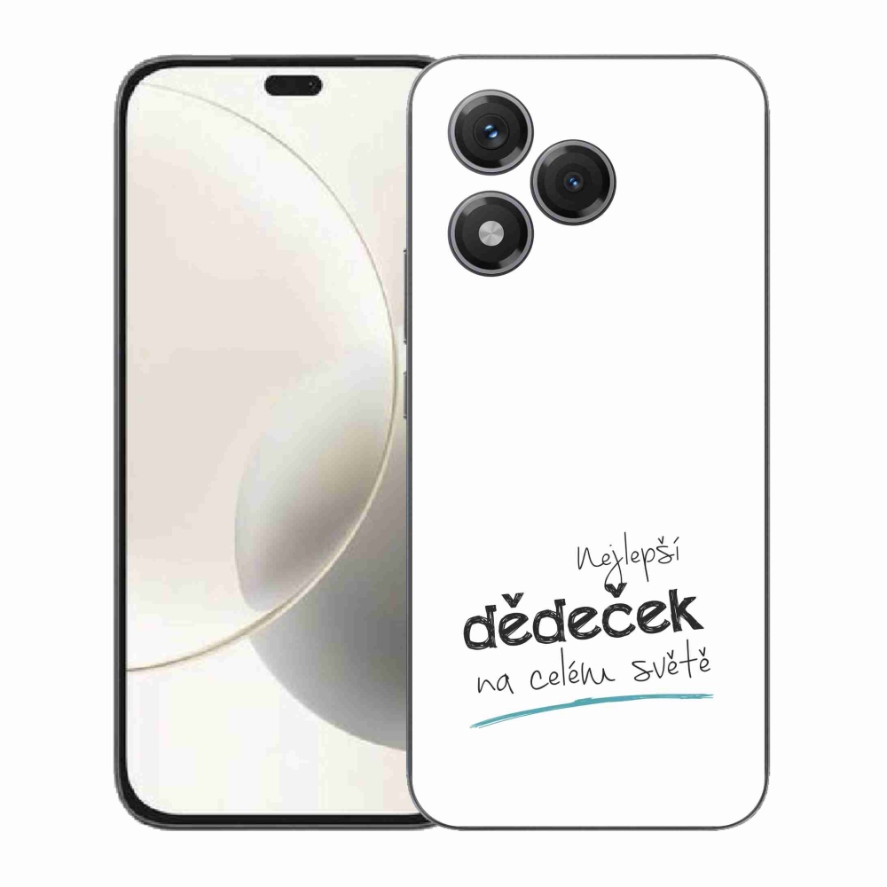 Gélový kryt mmCase na Honor 400 Lite - najlepší dedko 3 biele pozadie