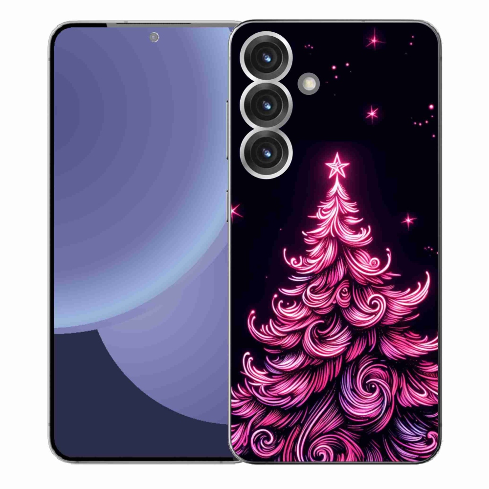 Gélový kryt mmCase na Samsung Galaxy S25+ - neónový vianočný stromček 2