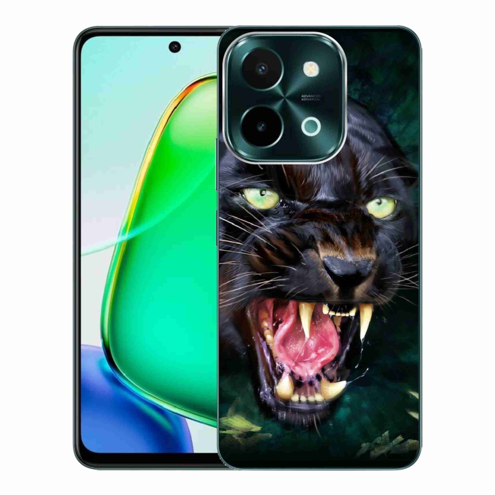 Gélový kryt mmCase na Vivo Y28 - rozzúrený čierny panter
