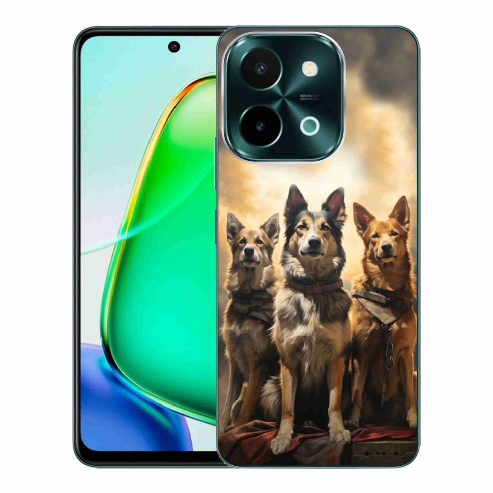 Gélový kryt mmCase na Vivo Y28 - tri psy