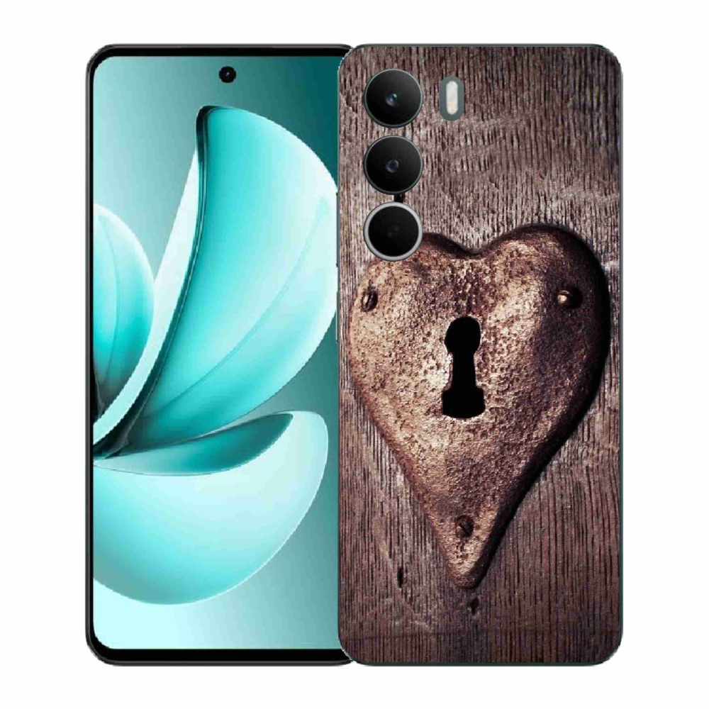 Gélový kryt mmCase na Realme C71 - zámok v tvare srdca