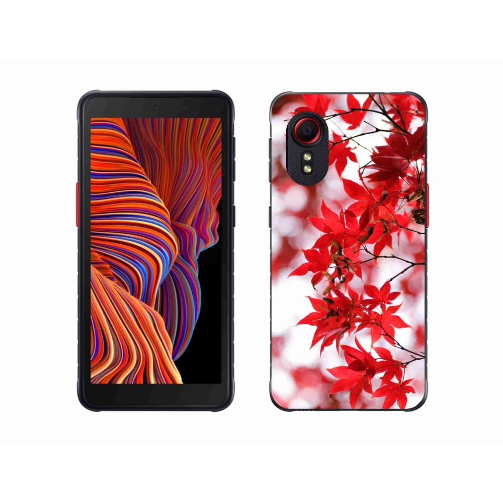 Gélový kryt mmCase na Samsung Galaxy Xcover 5 - červené listy