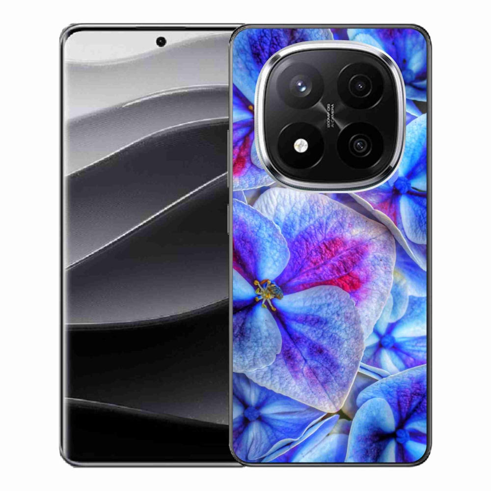 Gélový kryt mmCase na Xiaomi Redmi Note 14 Pro+ 5G - modré kvety 1