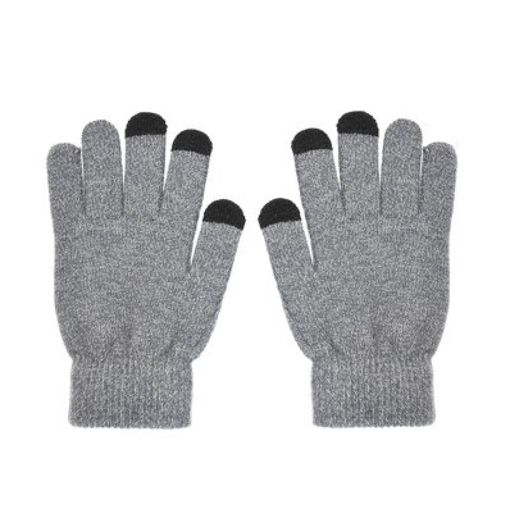 Triangle zimné pánske dotykové rukavice - šedé