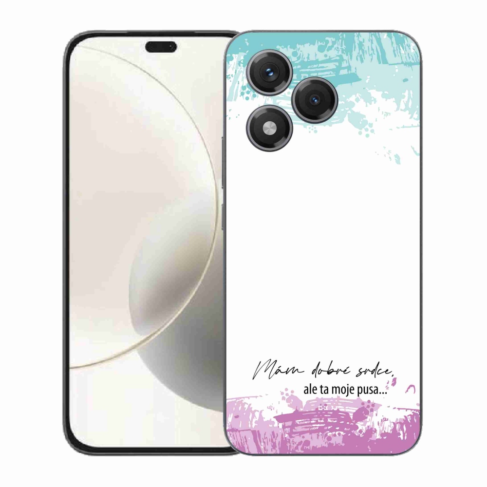 Gélový kryt mmCase na Honor 400 Lite - vtipný text 3 biele pozadie