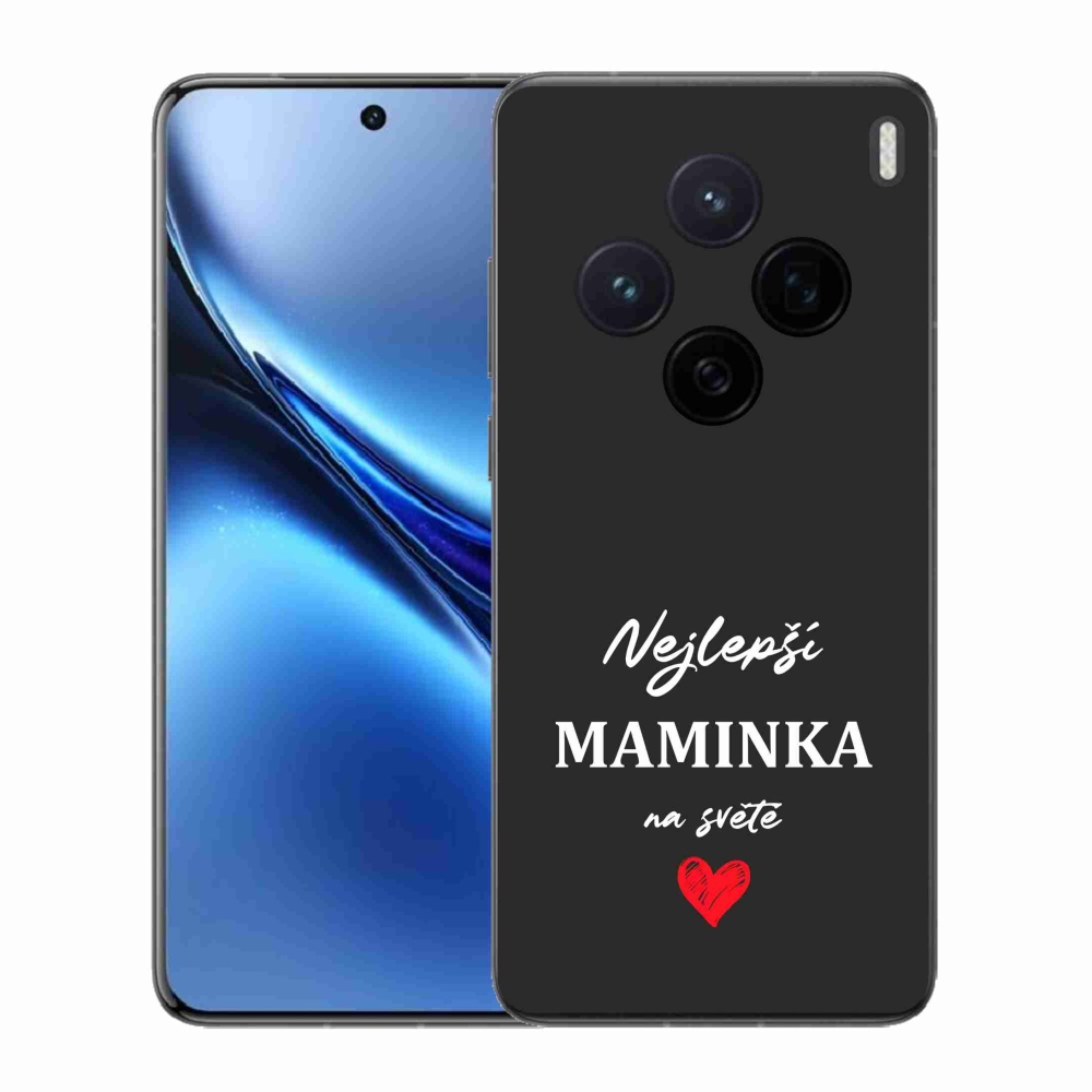 Gélový kryt mmCase na Vivo X200 5G - najlepšia mamička 1 čierne pozadie
