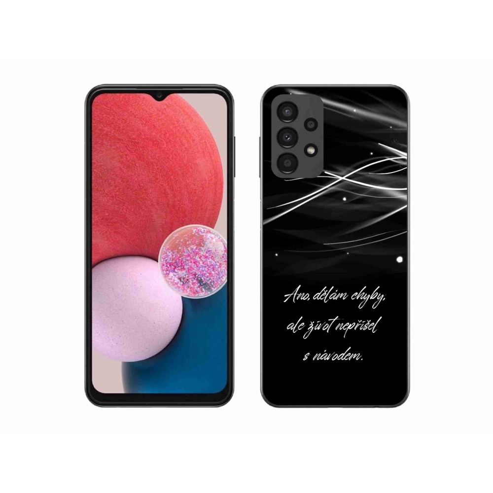 Gélový kryt mmCase na Samsung Galaxy A13 4G - citát čierne pozadie