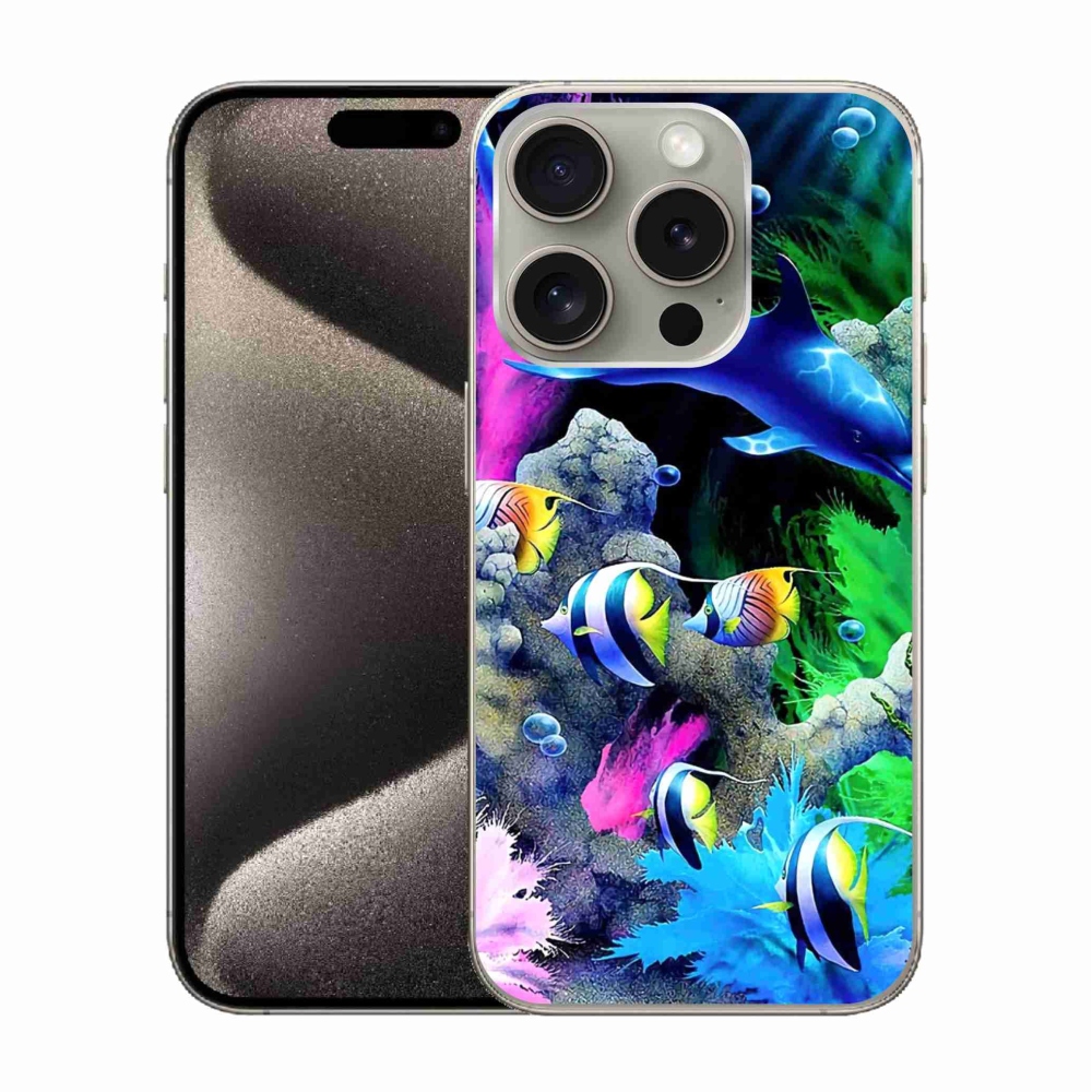 Gélový obal mmCase na iPhone 15 Pro - morský svet