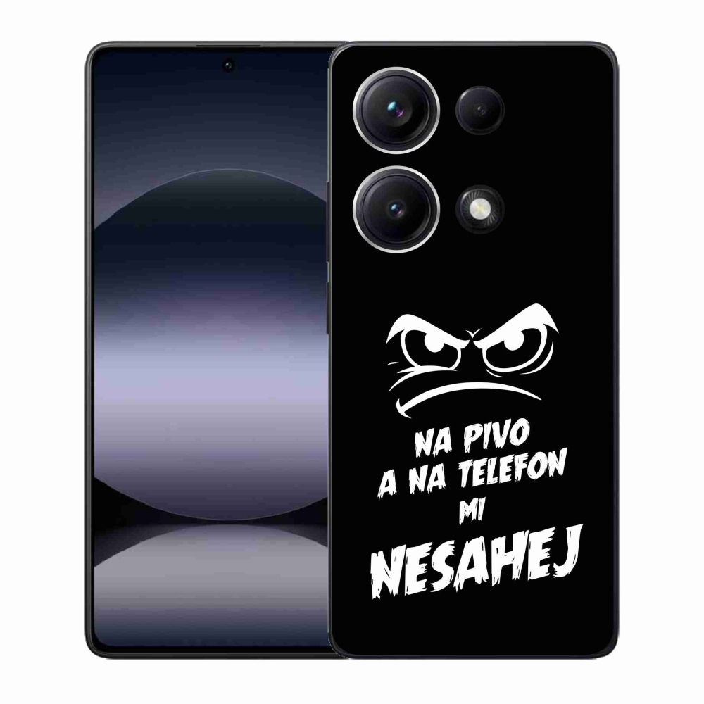 Gélový kryt mmCase na Xiaomi Redmi Note 14S - pivný motív 2 čierne pozadie