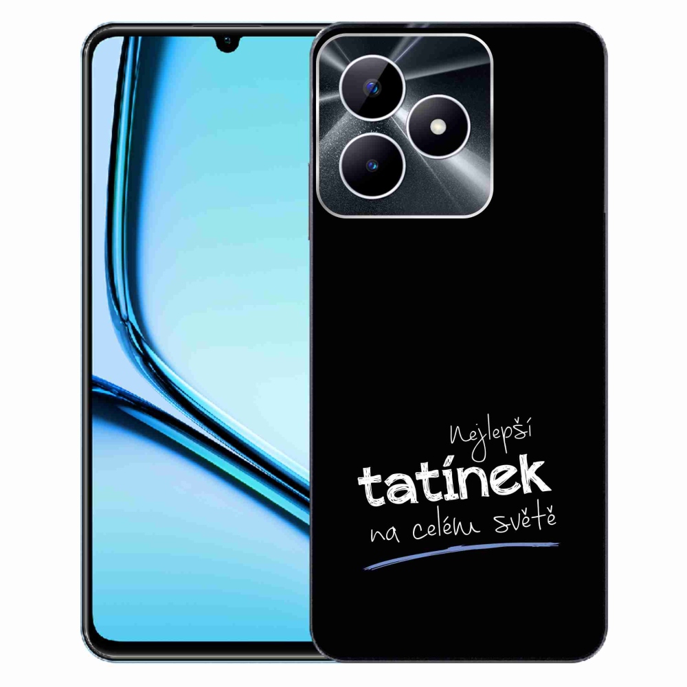 Gélový kryt mmCase na Realme Note 50 - najlepší otecko 4 čierne pozadie