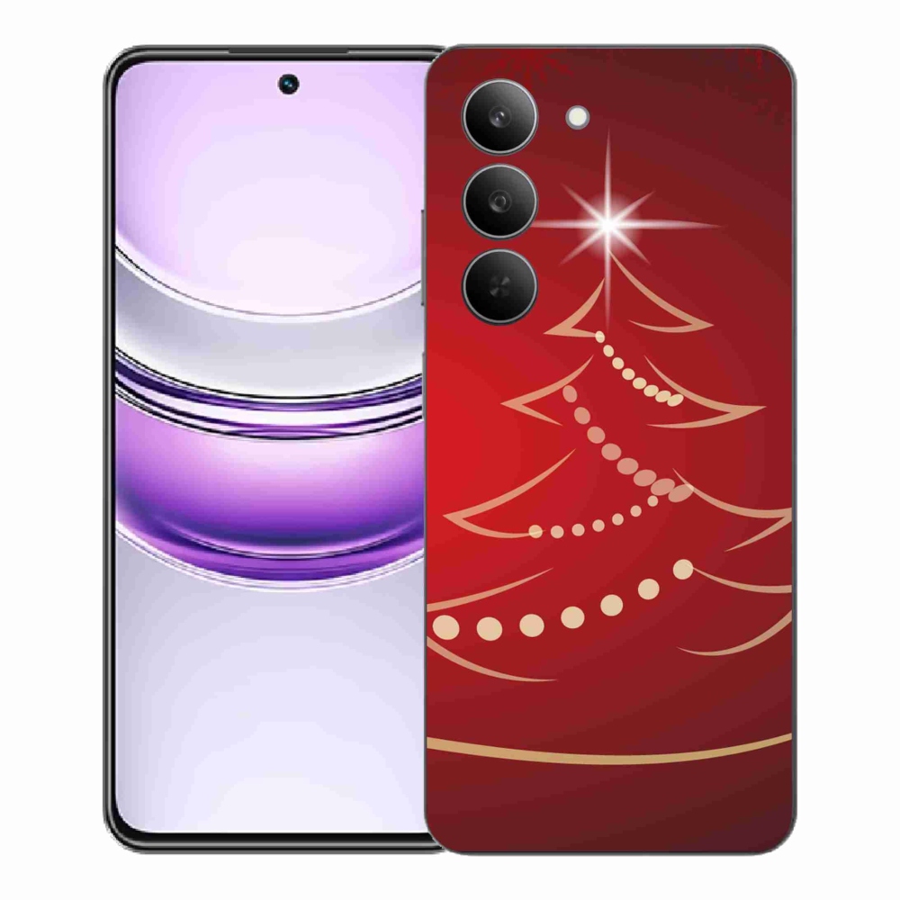 Gélový kryt mmCase na Realme 14x 5G - kreslený vianočný stromček