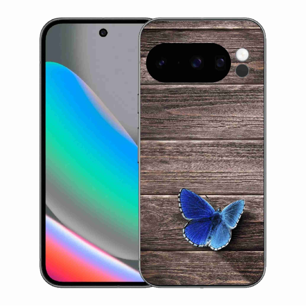Gélový kryt mmCase na Google Pixel 10 Pro - modrý motýľ 1