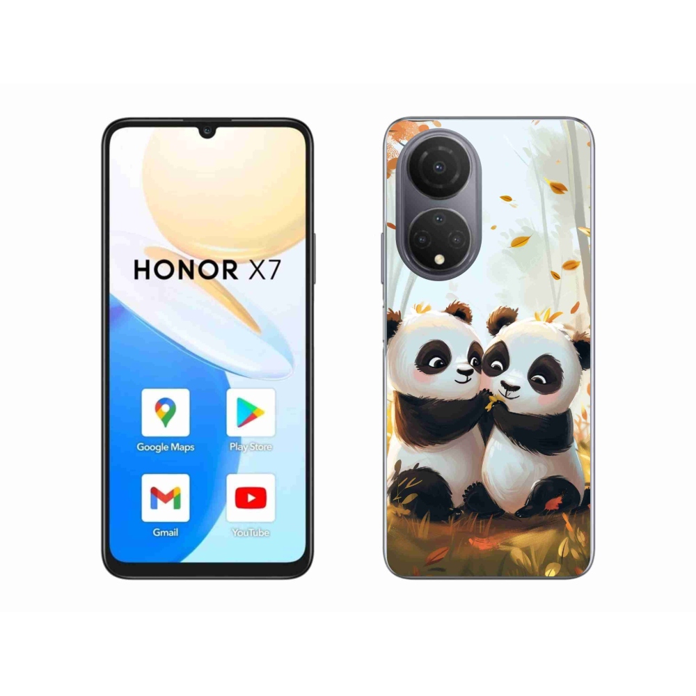 Gélový kryt mmCase na Honor X7 - pandy