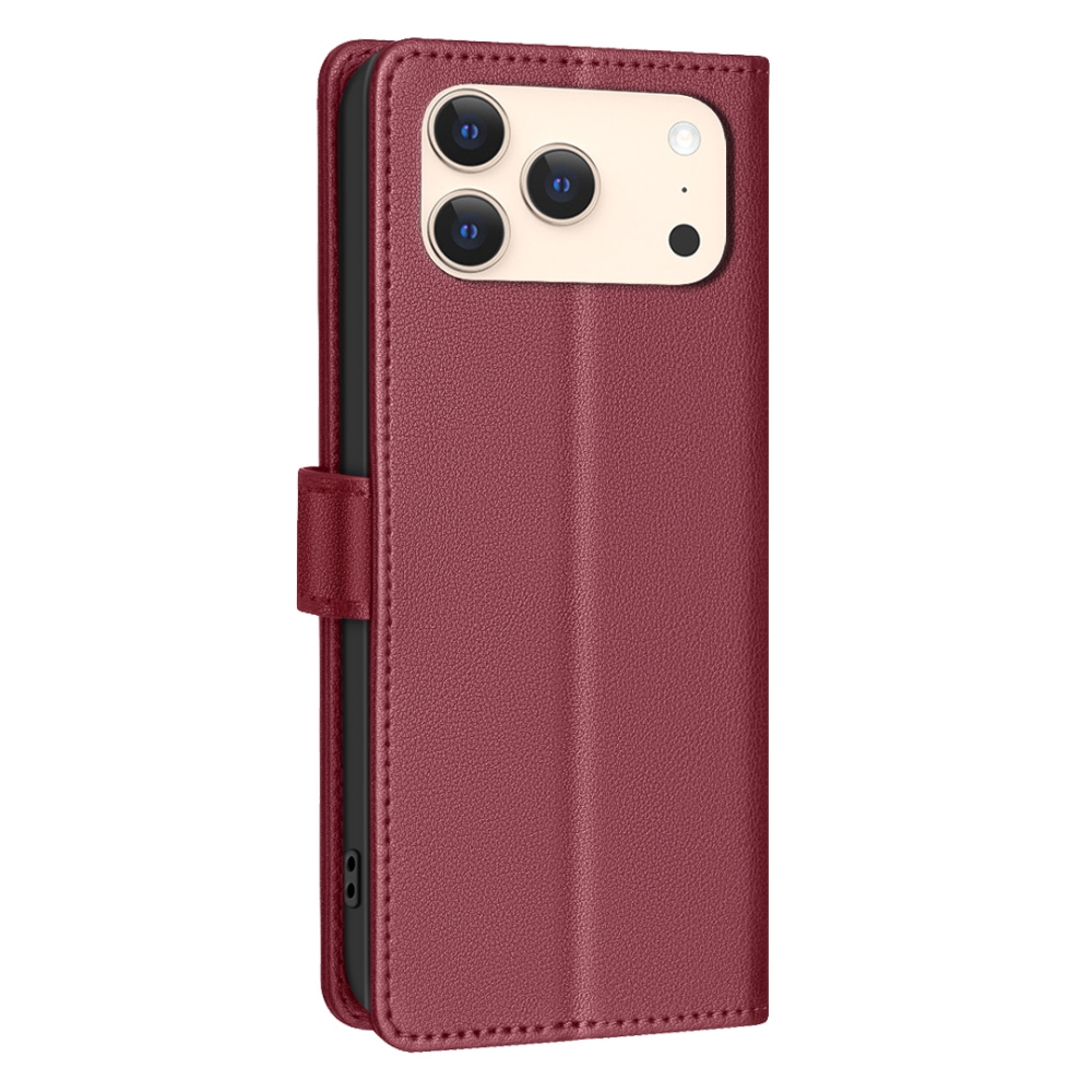 BINFEN knižkové púzdro na iPhone 17 Pro - červené