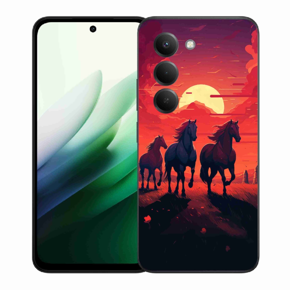 Gélový kryt mmCase na Xiaomi Redmi 15 5G (169mm) - kone a západ slnka