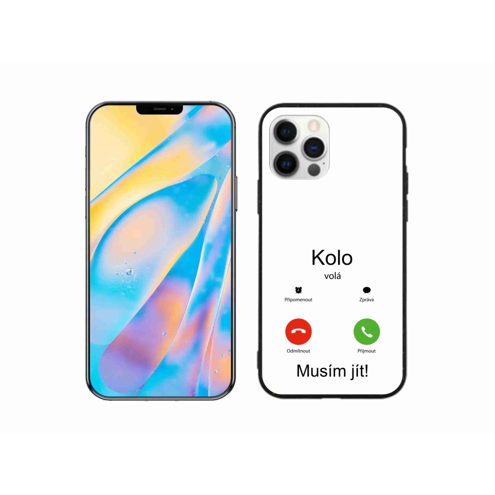 Gélový kryt mmCase na iPhone 12 Pro - kolo volá biele pozadie